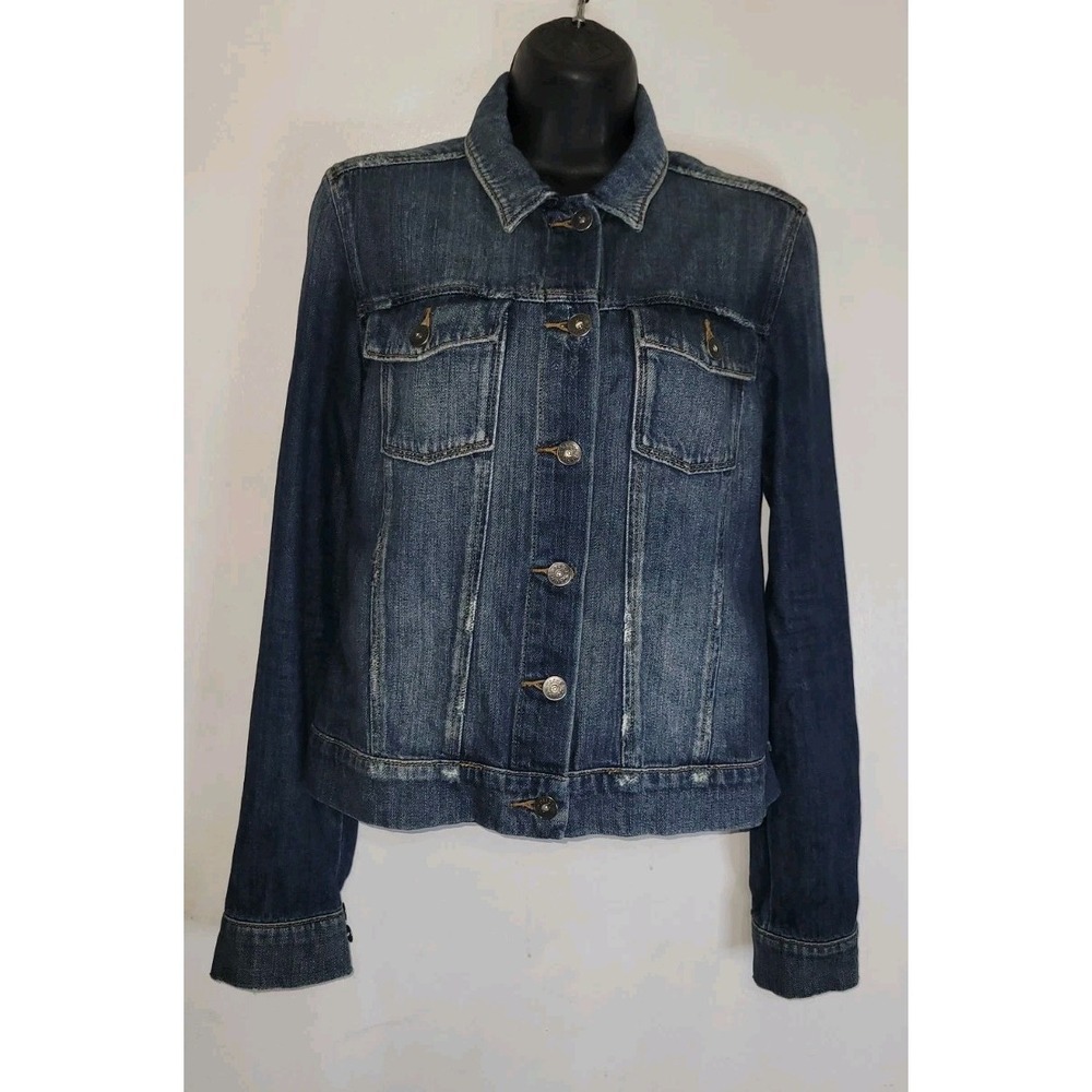 PAIGE Denim Jean Jacket Size XS Distressed Trucker